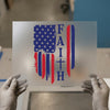 Distressed American Flag Faith | DTF Transfer Ready to Press | Patriotic Heat Transfer