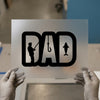 Fishing Dad Silhouette | DTF Transfer Ready to Press | Father's Day Heat Transfer