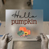 Hello Pumpkin Watercolor | DTF Transfer Ready to Press | Autumn Fall Heat Transfer