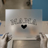 Mama Heart Arched | DTF Transfer Ready to Press | Collegiate Style Heat Transfer