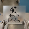 40 and Fabulous with Crown | DTF Transfer Ready to Press | Birthday Celebration Heat Transfer