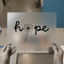Hope Dandelion Script | DTF Transfer Ready to Press | Minimalist Flowy Heat Transfer