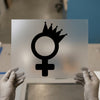 Queen Feminine Symbol | DTF Transfer Ready to Press | Feminist Heat Transfer