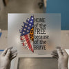 Sunflower American Flag | DTF Transfer Ready to Press | Patriotic Heat Transfer
