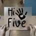 Hi Five Handprint | DTF Transfer Ready to Press | Playful Heat Transfer