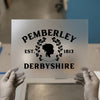 Pemberley Derbyshire Silhouette | DTF Transfer Ready to Press | Vintage Style Heat Transfer