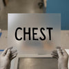 OZY-C001254 'Chest' Text | DTF Transfer Ready to Press | Bold Statement Heat Transfer