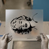 Classic Bust Line Art | DTF Transfer Ready to Press | Artistic Heat Transfer