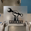 Labor Day Fist Wrench | DTF Transfer Ready to Press | Bold Graphic Heat Transfer
