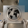World Travel Globe with Plane | DTF Transfer Ready to Press | Minimalist Heat Transfer