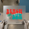Beach Bum Palm Tree | DTF Transfer Ready to Press | Retro Summer Heat Transfer