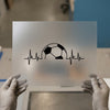 Soccer Heartbeat | DTF Transfer Ready to Press | Sporty Heat Transfer
