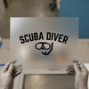 Scuba Diver Mask | DTF Transfer Ready to Press | Ocean Life Heat Transfer