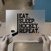 Eat Sleep Hockey Repeat | DTF Transfer Ready to Press | Sports Quote Heat Transfer