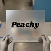 Peachy Retro Text | DTF Transfer Ready to Press | Bold Script Heat Transfer