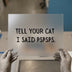 Tell Your Cat I Said Pspsps | DTF Transfer Ready to Press | Humorous Pet Lover Heat Transfer
