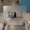 Cat and Cactus Shelf | DTF Transfer Ready to Press | Minimalist Heat Transfer