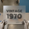 Vintage 1970 Striped Text | DTF Transfer Ready to Press | Retro Style Heat Transfer
