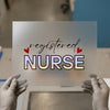 Registered Nurse DTF Transfer Ready to Press | Rainbow Pastel Heat Transfer