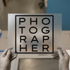Photographer Text | DTF Transfer Ready to Press | Modern Minimalist Heat Transfer