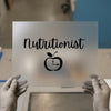 Nutritionist Apple | DTF Transfer Ready to Press | Professional Script Heat Transfer