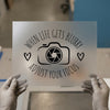 Camera Quote 'Adjust Your Focus' | DTF Transfer Ready to Press | Motivational Heat Transfer