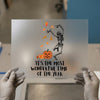 Skeleton Dancing Pumpkin | DTF Transfer Ready to Press | Halloween Heat Transfer