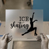 Ice Skating Silhouette | DTF Transfer Ready to Press | Elegant Script Heat Transfer