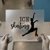 Ice Skating Silhouette | DTF Transfer Ready to Press | Elegant Script Heat Transfer