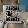 Respect The Locals Shark | DTF Transfer Ready to Press | Retro Jaws Heat Transfer