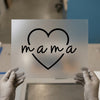 Mama Heart Script | DTF Transfer Ready to Press | Elegant Mom Heat Transfer