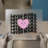 Loved Mama Heart | DTF Transfer Ready to Press | Retro Groovy Heat Transfer