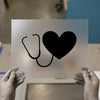 Stethoscope Heart | DTF Transfer Ready to Press | Iconic Medical Heat Transfer