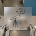 Space Explorer Telescope & Planets | DTF Transfer Ready to Press | Kids Line Art Heat Transfer