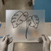 Minimalist Monstera Line Art | DTF Transfer Ready to Press | Botanical Heat Transfer