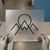 Mountain Sunset Line Art | DTF Transfer Ready to Press | Minimalist Heat Transfer