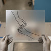 Holding Hands Line Art | DTF Transfer Ready to Press | Minimalist Heat Transfer
