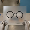 Minimalist Round Glasses | DTF Transfer Ready to Press | Iconic Outline Heat Transfer