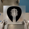 Guitar Headstock Pick | DTF Transfer Ready to Press | Musical Instrument Heat Transfer