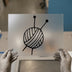 Yarn Ball & Knitting Needles | DTF Transfer Ready to Press | Crafty Hobby Heat Transfer