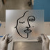 Minimalist Face Art | DTF Transfer Ready to Press | Line Art Heat Transfer