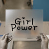 Girl Power Love Heart | DTF Transfer Ready to Press | Empowering Heat Transfer
