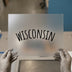 Wisconsin Arched Text | DTF Transfer Ready to Press | Collegiate Style Heat Transfer