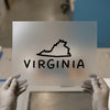 Virginia State Outline & Text | DTF Transfer Ready to Press | Minimalist Heat Transfer
