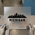Michigan Skyline | DTF Transfer Ready to Press | Cityscape Heat Transfer