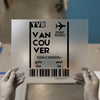 Vancouver Boarding Pass | DTF Transfer Ready to Press | Travel Aesthetic Heat Transfer