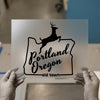 Portland Oregon Old Town Deer | DTF Transfer Ready to Press | Iconic Landmark Heat Transfer