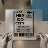 Mexico City Boarding Pass | DTF Transfer Ready to Press | Travel Aesthetic Heat Transfer