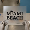 Miami Beach Palm Tree | DTF Transfer Ready to Press | Iconic Destination Heat Transfer