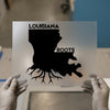 Louisiana Roots Map | DTF Transfer Ready to Press | State Pride Heat Transfer